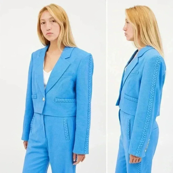 VERONICA BEARD Behren cropped woven blazer Size Medium NWOT - Picture 12 of 17